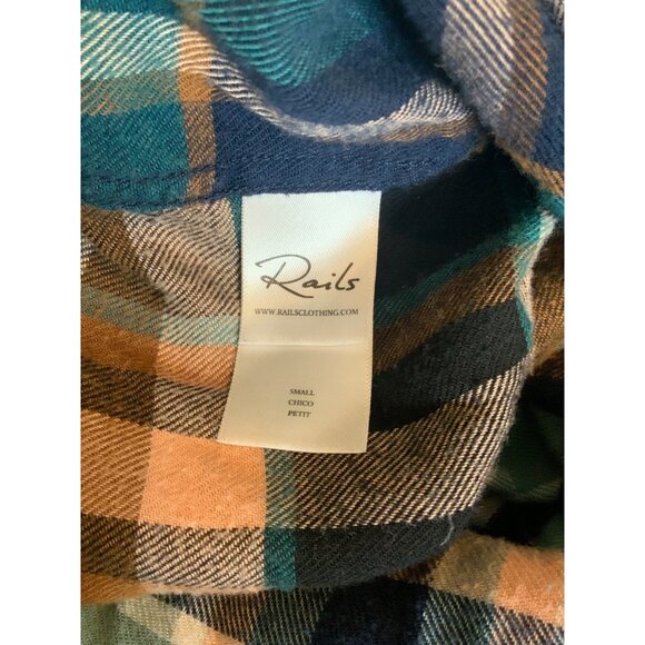 Rails Heathrow Mixed Plaid Green Brando Shirt, Size S - Picture 12 of 13